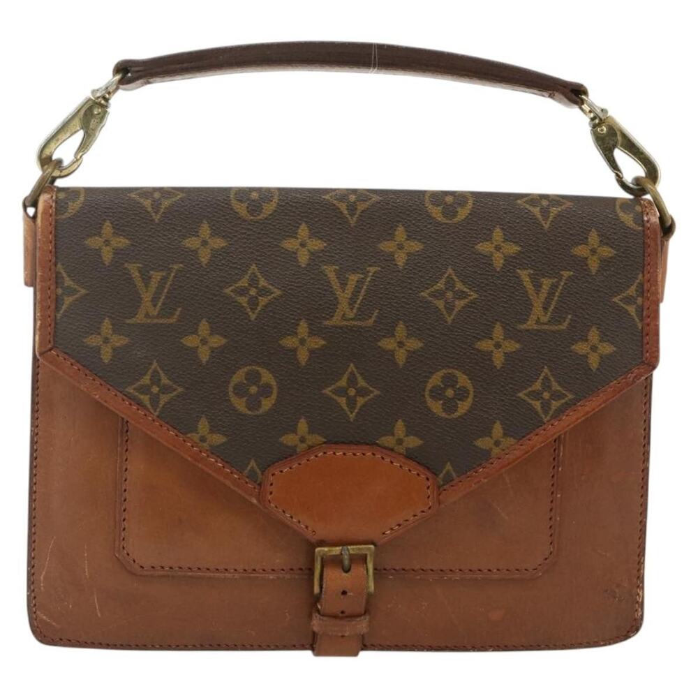 Louis Vuitton Monogram Sac Biface Handbag Brown